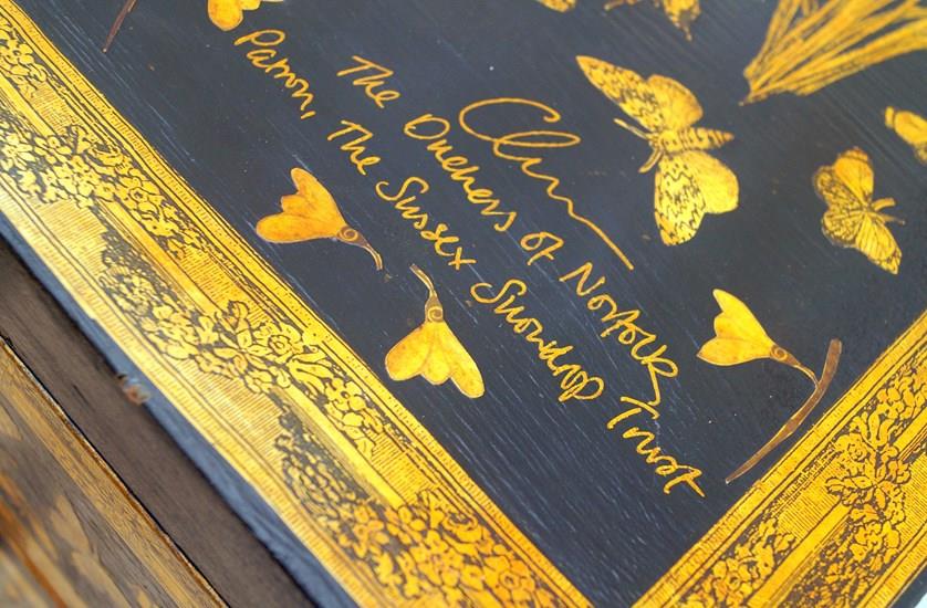 Duchess of Norfolk the Snowdrop Trust's Patron signed the chest